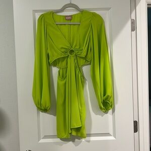 Show Me Your MuMu Lime Green Mini Dress